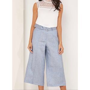 Ted Baker Charlla Linen Wide Leg Cropped Pants